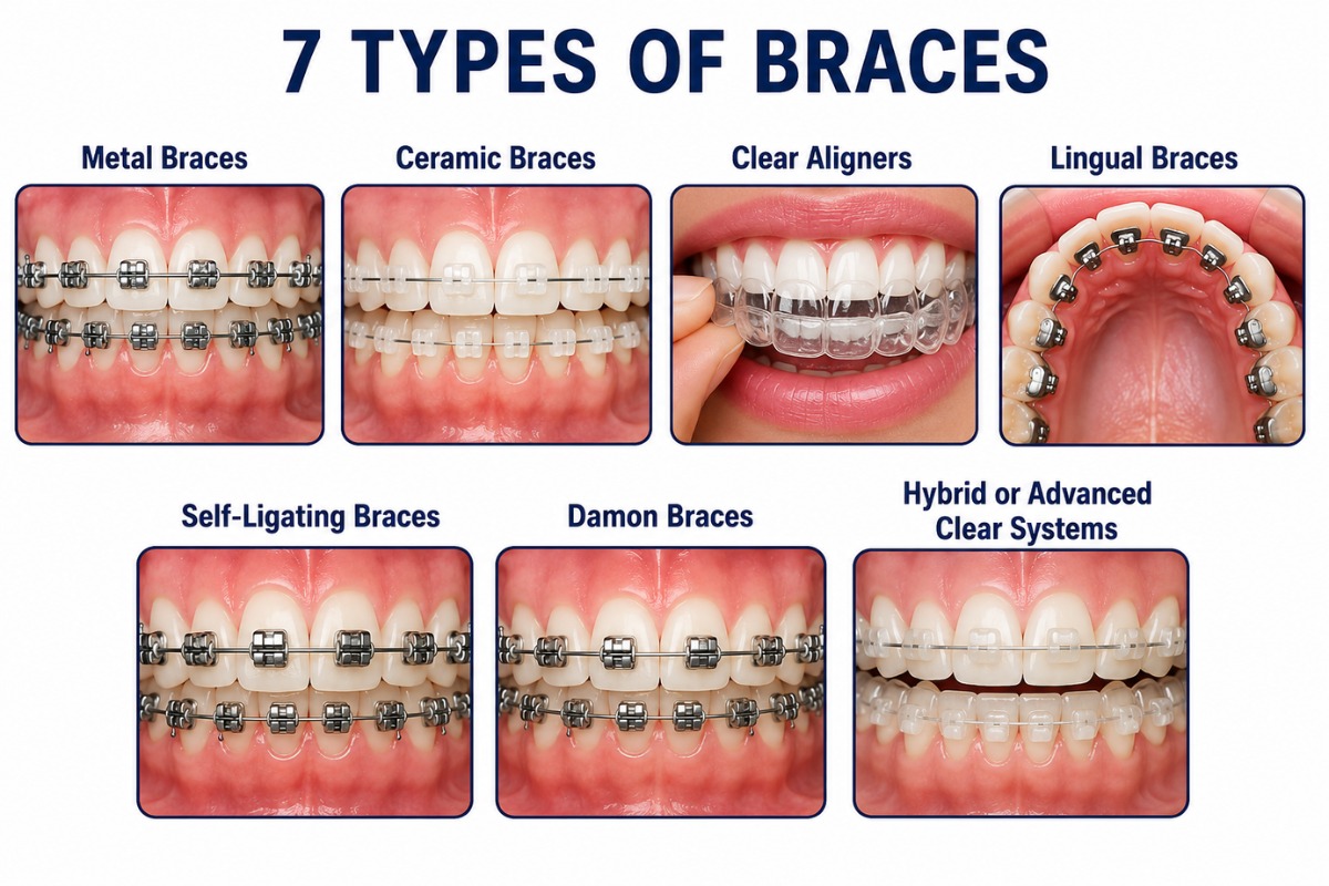 7 Types of Dental Braces and Which One Is Best